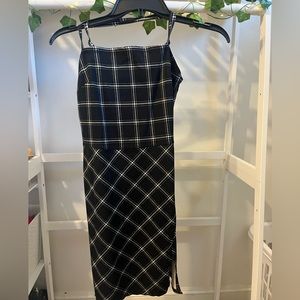 “Garage” plaid dress with slit size small S